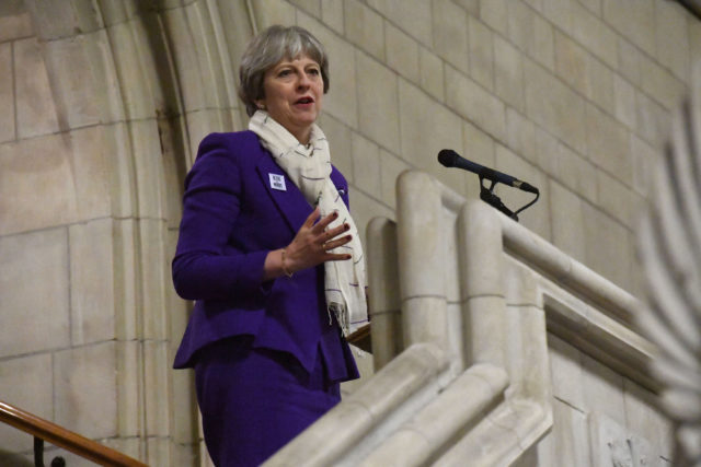 Prime Minister Theresa May speaks in Westminster Hall (UK Parliament/PA)