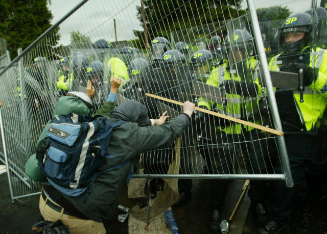 Protestors clashed with police at the G8 summit in Gleneagles in 2005 (David Cheskin/PA)