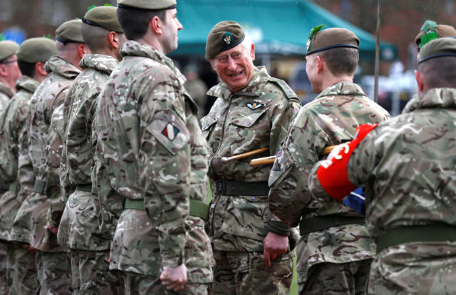 The Prince of Wales  visits the 1st Battalion the Mercian Regiment (Peter Nicholls/PA)