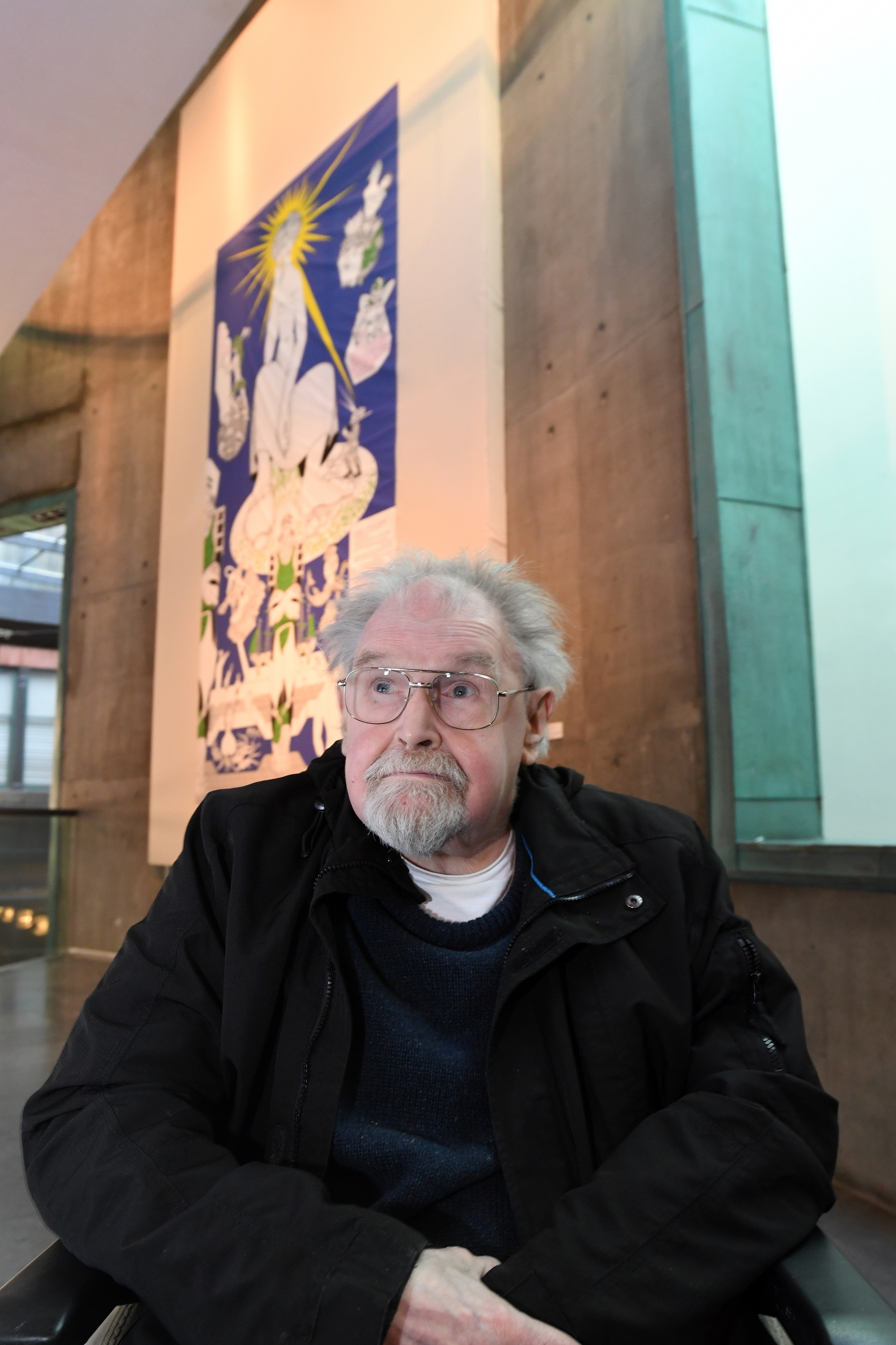 Alasdair Gray at the unveiling of the Facsimilization exhibition at The Lighthouse in Glasgow (Glasgow City Council/PA)