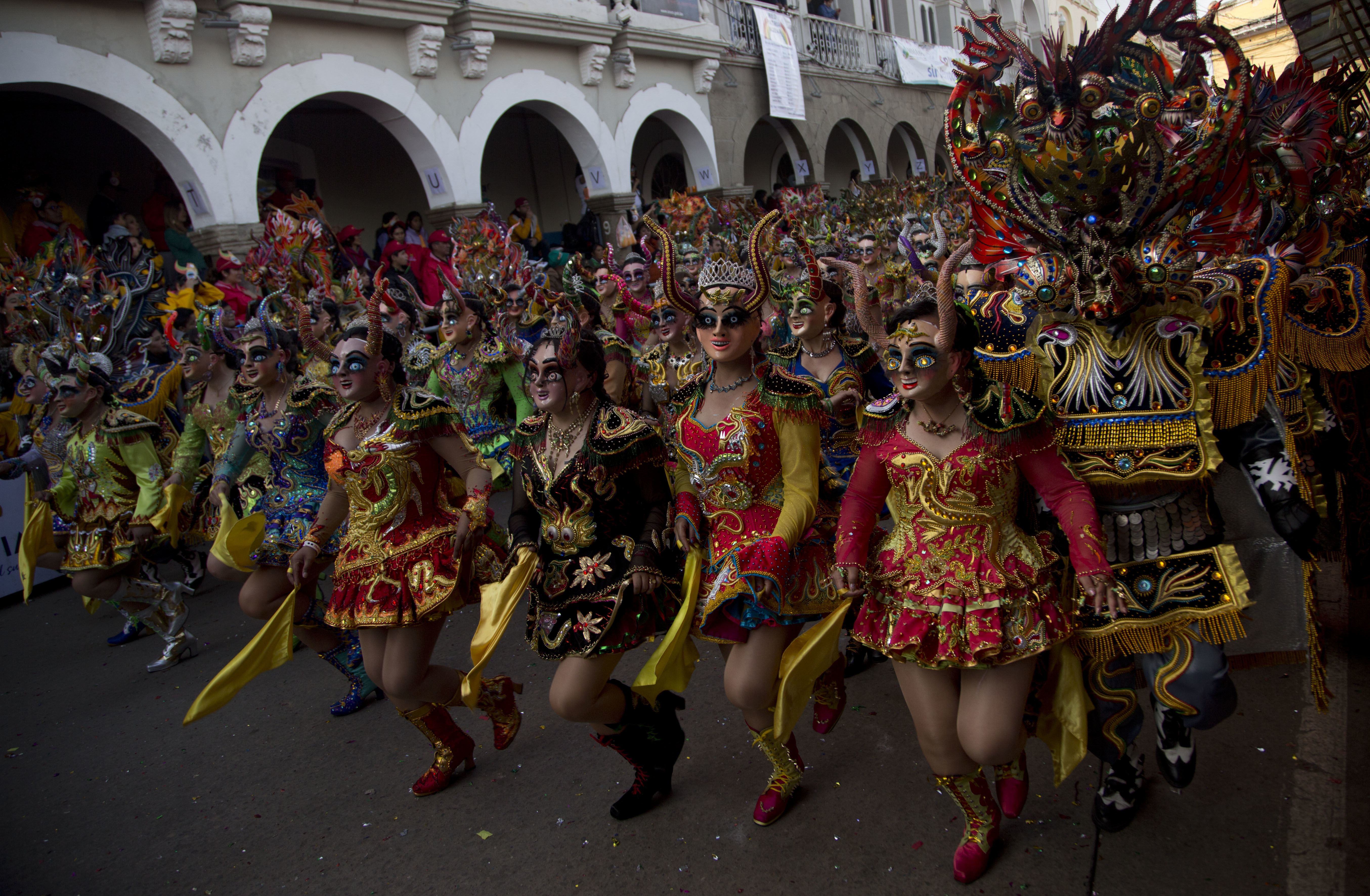 Carnival dancers in Oruro, Bolivia (Juan Karita/AP)
