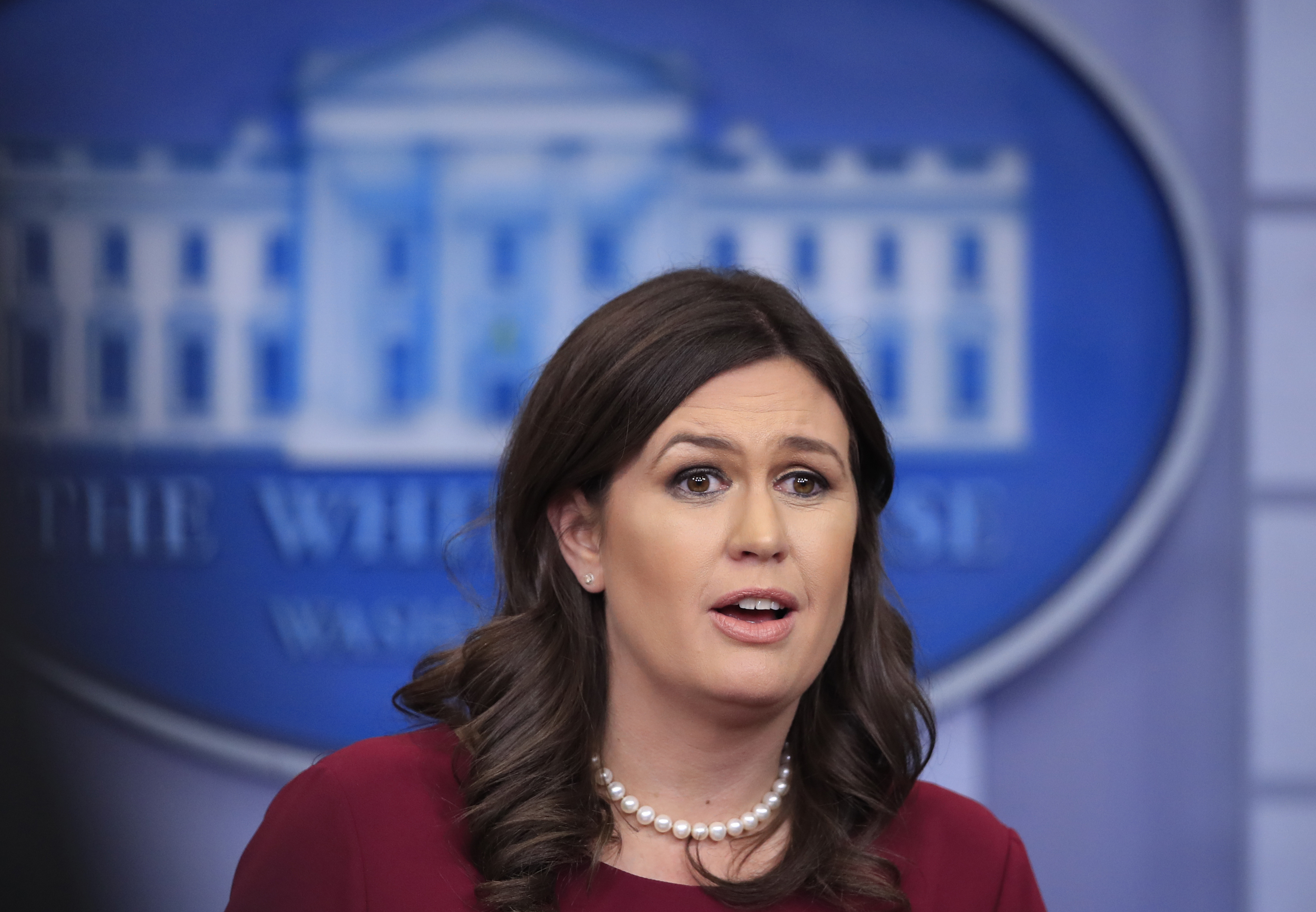 White House press secretary Sarah Huckabee Sanders (Manuel Balce Ceneta/AP)