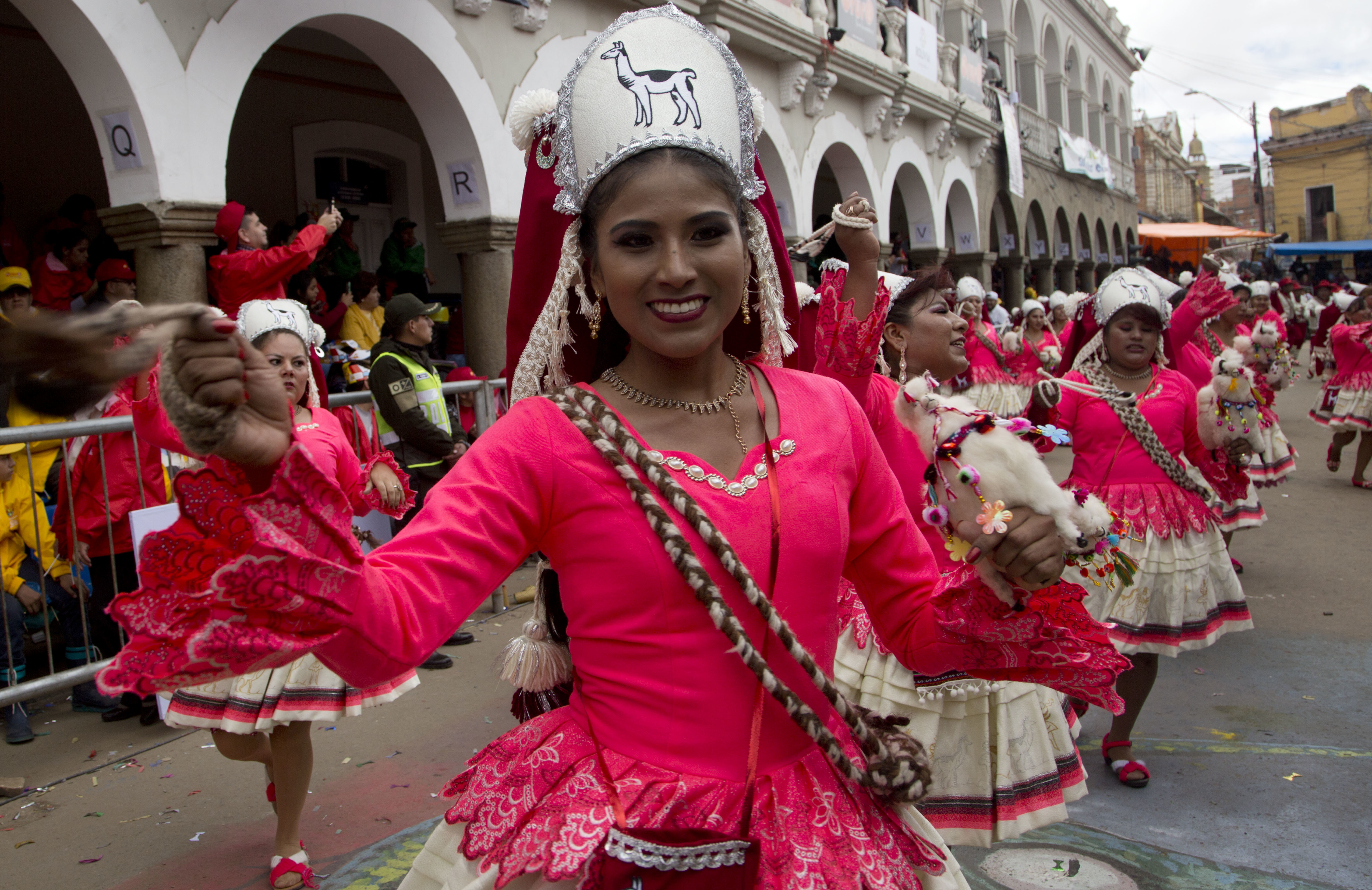 Carnival dancers perform in Oruro (Juan Karita/AP)