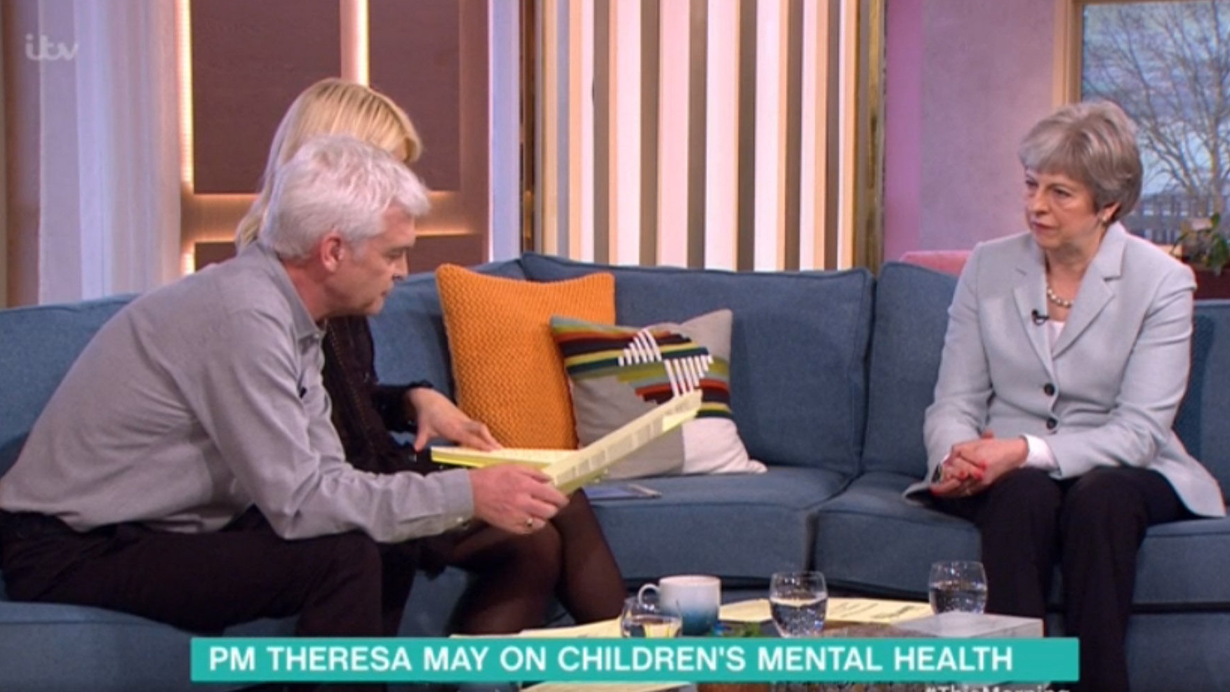 Theresa May being interviewed on This Morning (ITV/PA)