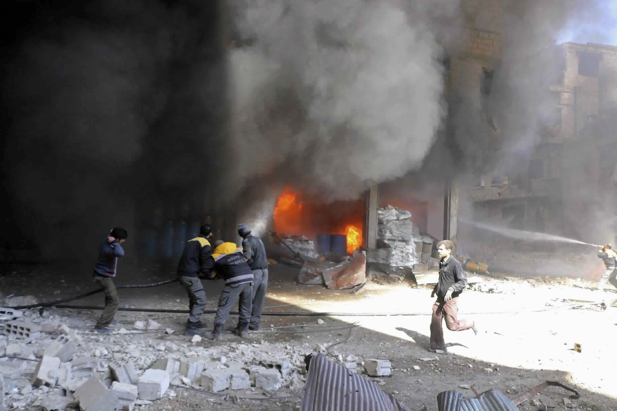 (Syrian Civil Defence White Helmets via AP)