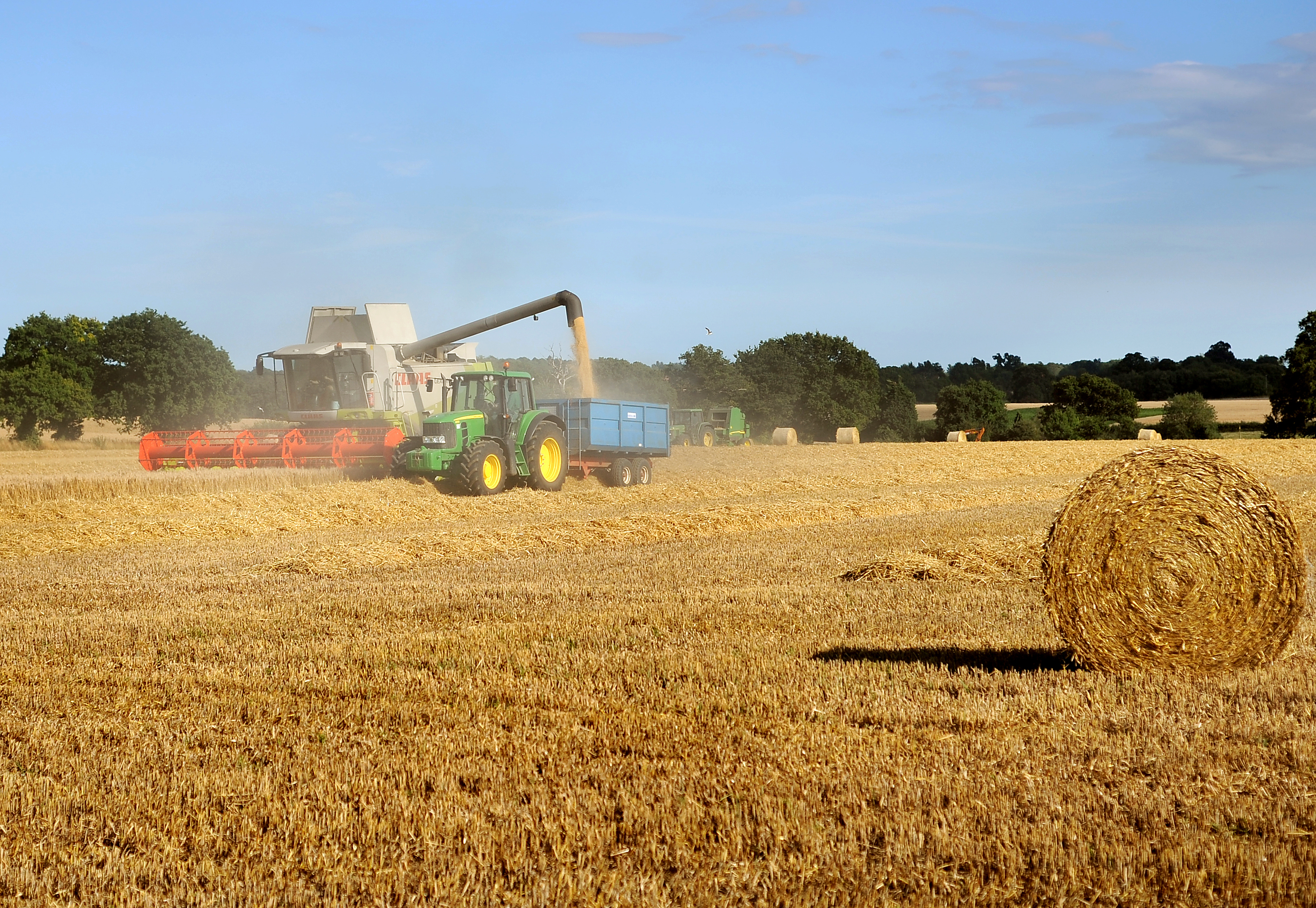 Harvesters at work (Anthony Devlin/PA)