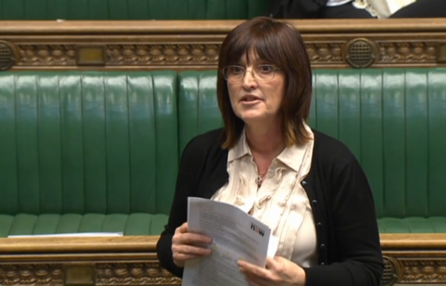 Labour MP Karen Lee addresses the House of Commons during a debate on cancer strategy