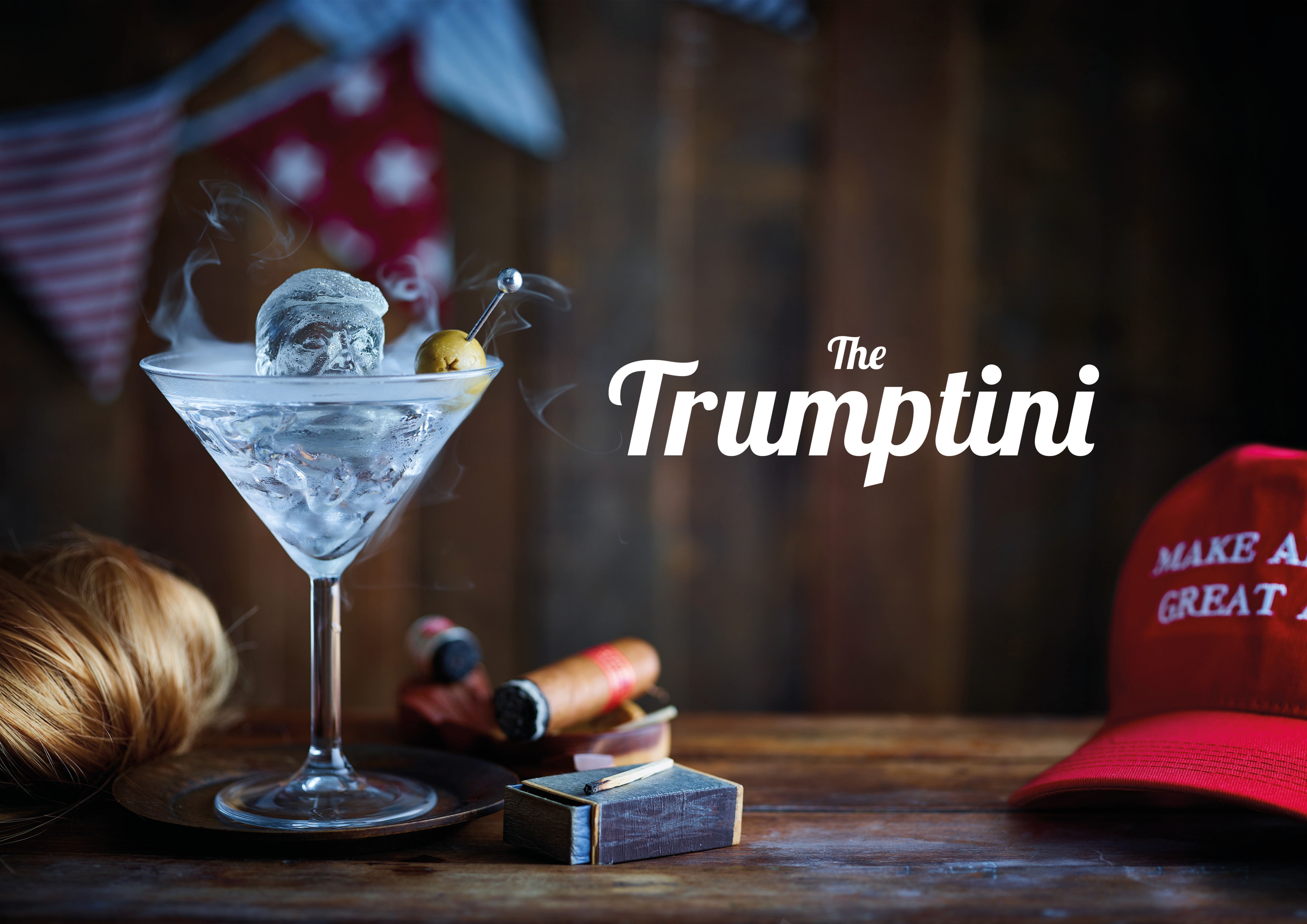 A serving suggestion for Trump Trays' ice cubes