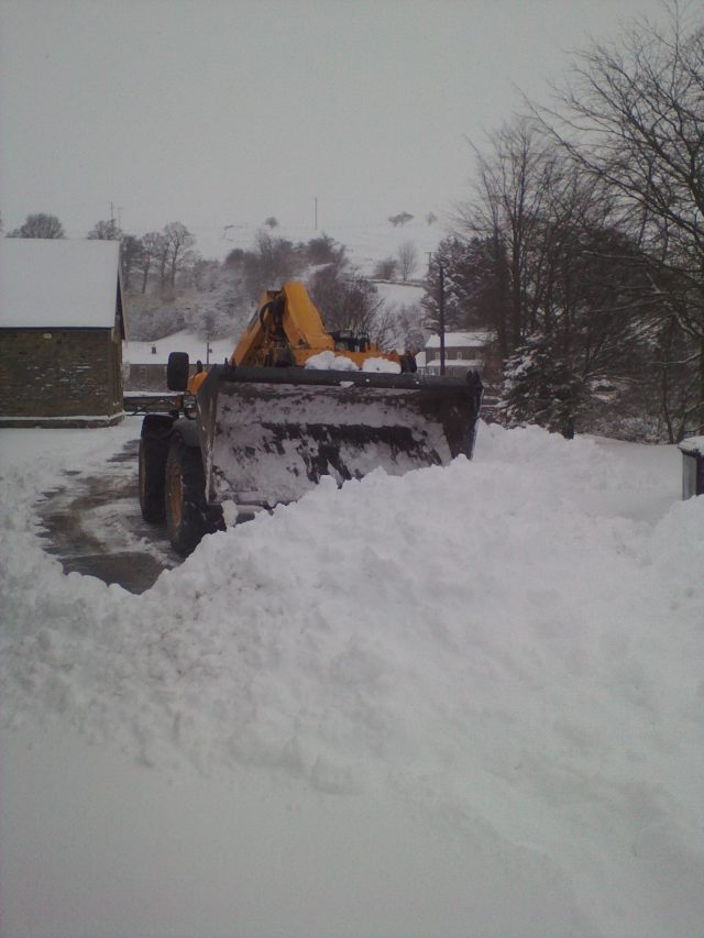 A parent with a digger ensured the school could open (Durham County Council/PA)