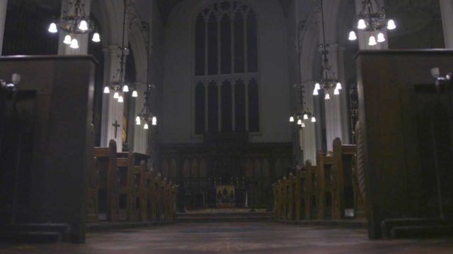 The Guild Church of Saint Mary Aldermary, which opened as an emergency shelter on Wednesday night (screenshot/PA)