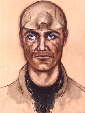 An artist’s impression of a man seen in the area at the time (Police Scotland/PA)