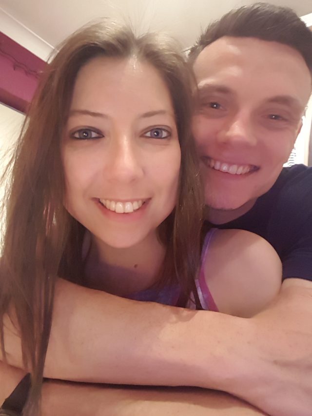 Jade Carr post transplant with boyfriend Aaron (NHSBT/PA)