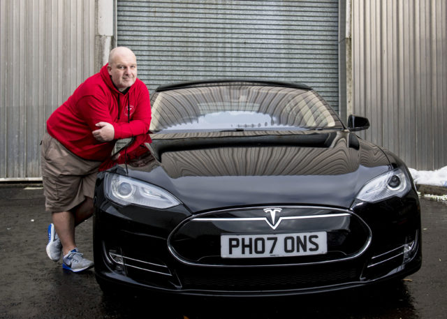 Chris Clarkson has donated his Tesla after four years of use (CSG CIC Glasgow Museums/PA)