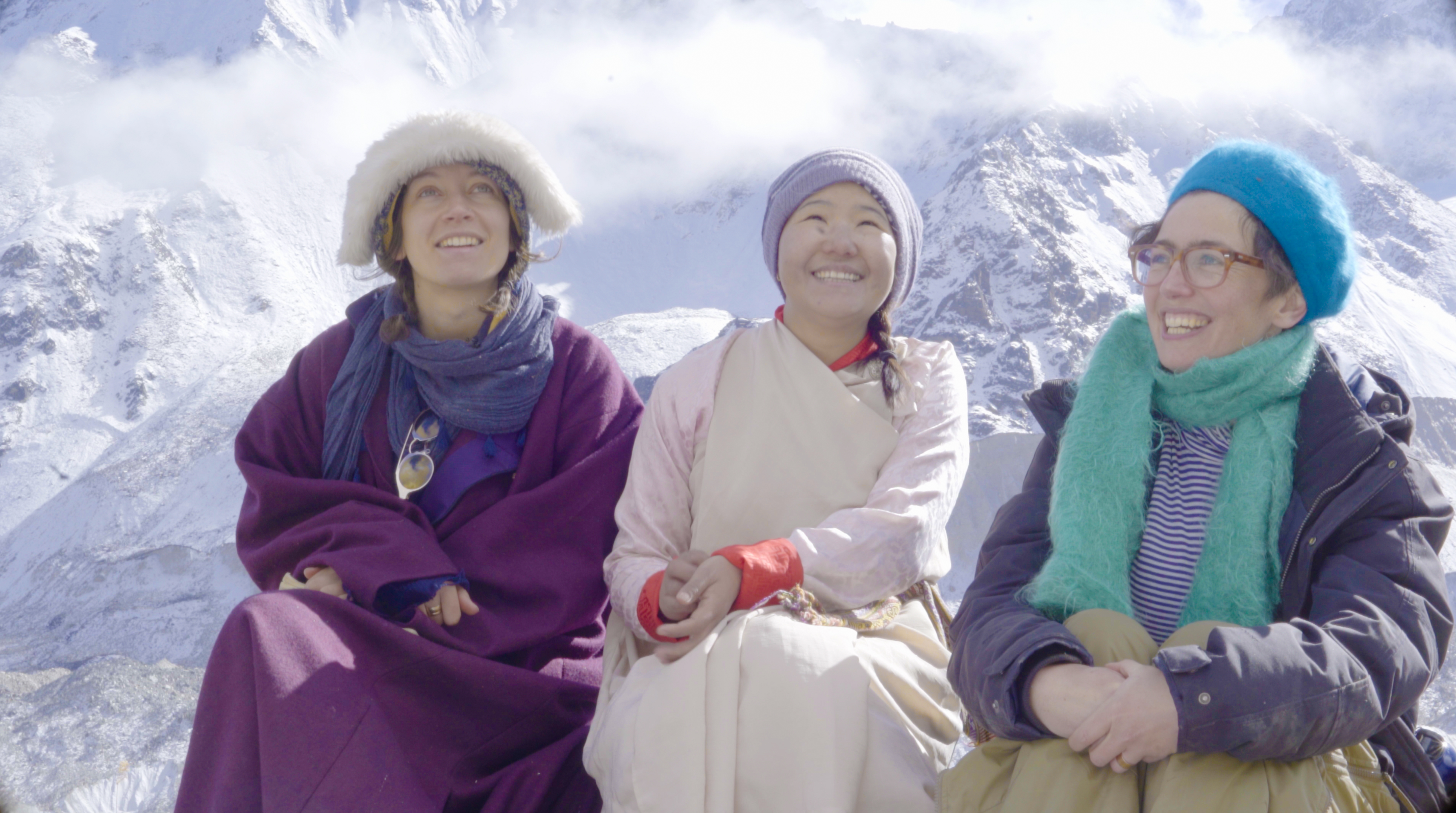 Elise, Jangu and Emily in Sikkim (Exodus/PA)