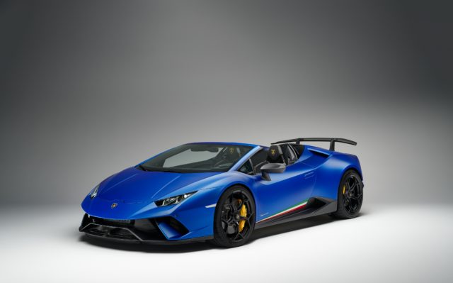 The Huracan Performante Spyder is powered by a V10 engine