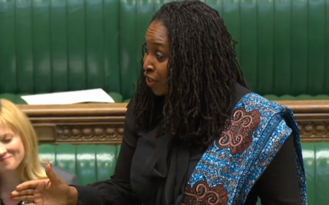 Shadow women and equalities Dawn Butler speaks in the Commons during the debate on International Women's Day