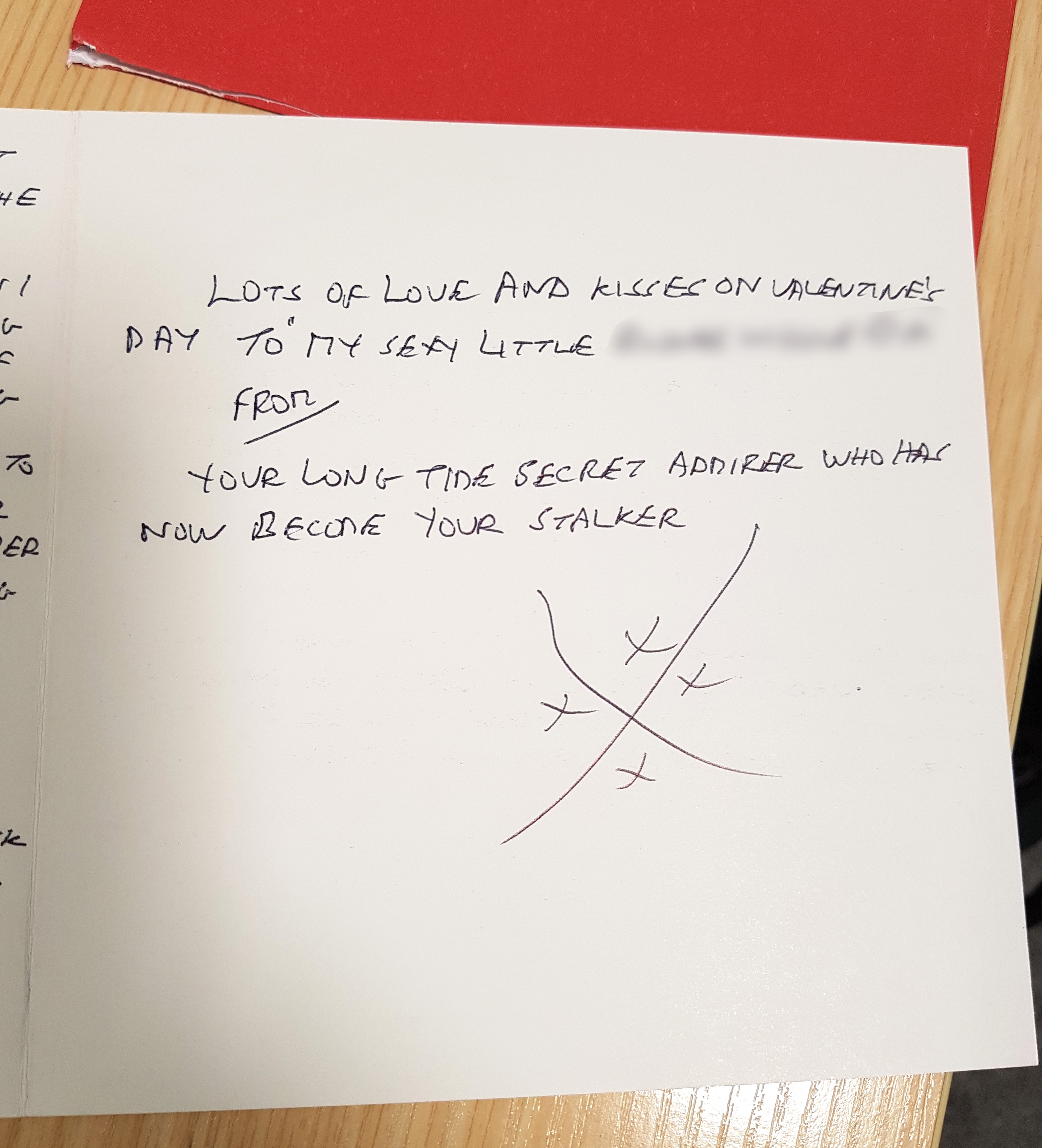 An example of one of the cards sent by 'Gordon' to the woman in the Bristol area (Avon and Somerset Police/PA)