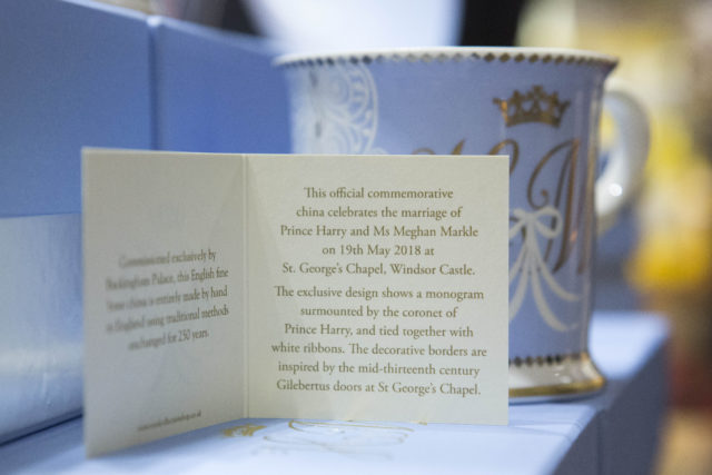 The card which comes with the new official range of china (Rick Findler/PA)