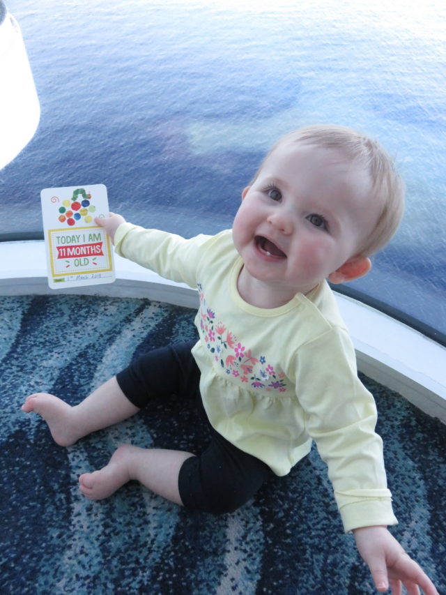 Evie on board the Disney Dream.