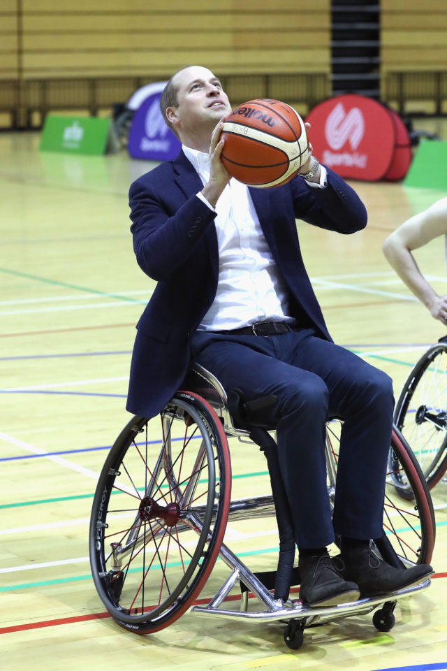 The Duke of Cambridge tries his hand at wheelchair basketball (Chris Jackson/PA)