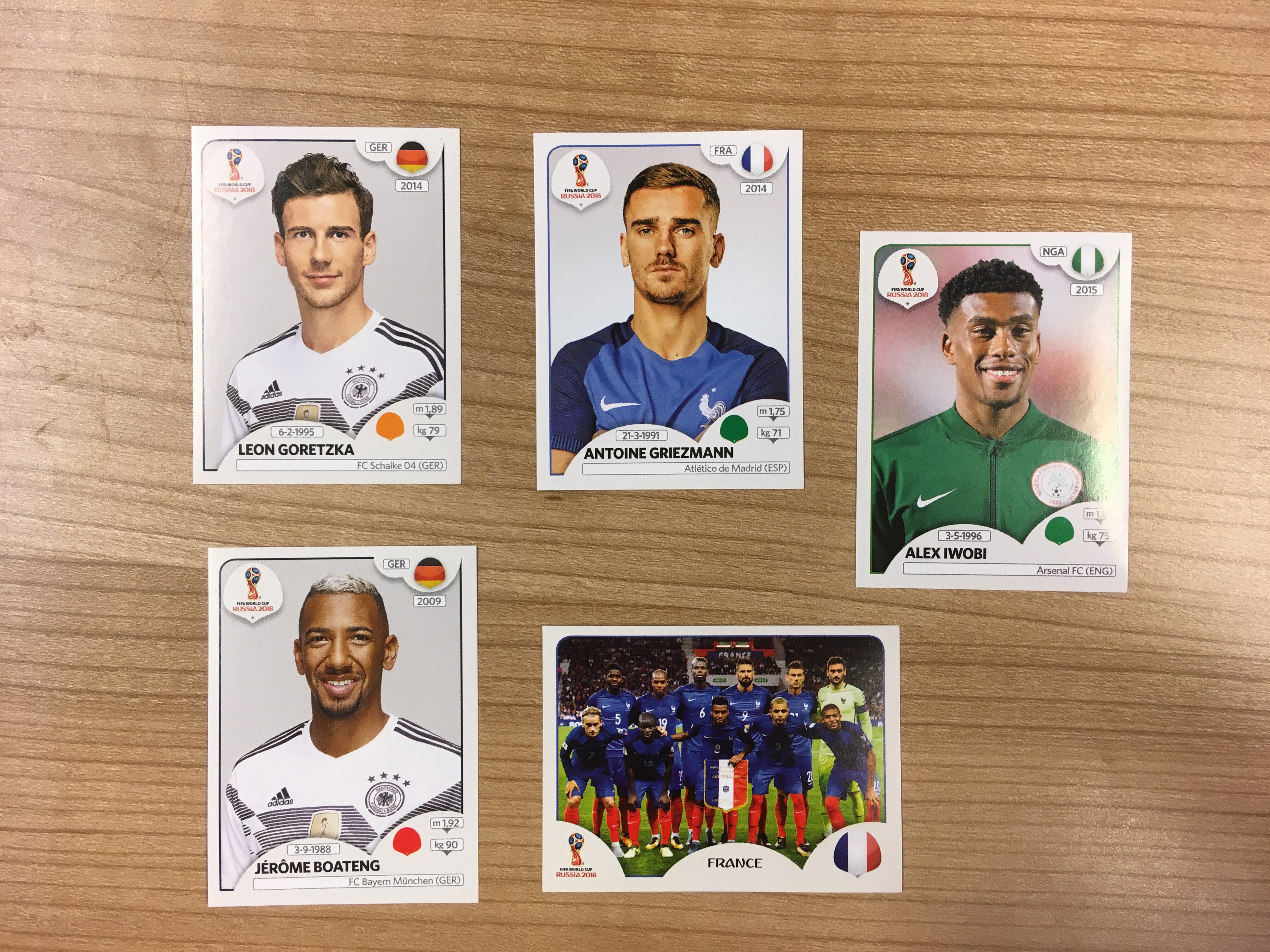 Panini's 2018 World Cup stickers