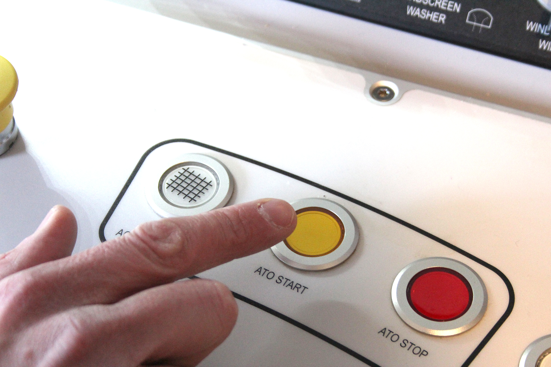 Automatic train operation is initiated by pressing a button (GTR/PA)