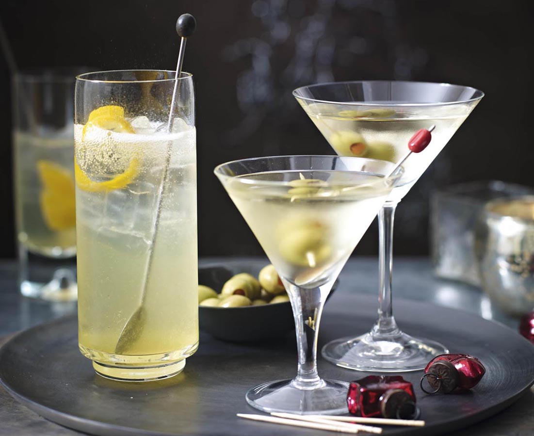Selection of gin cocktails
