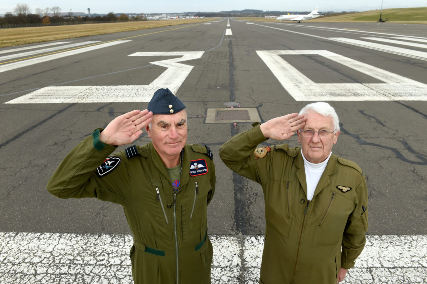 George Robertson (left) and Hamish MacLeod say the 12/30 runway holds special memories for them (Lesley Martin/PA)