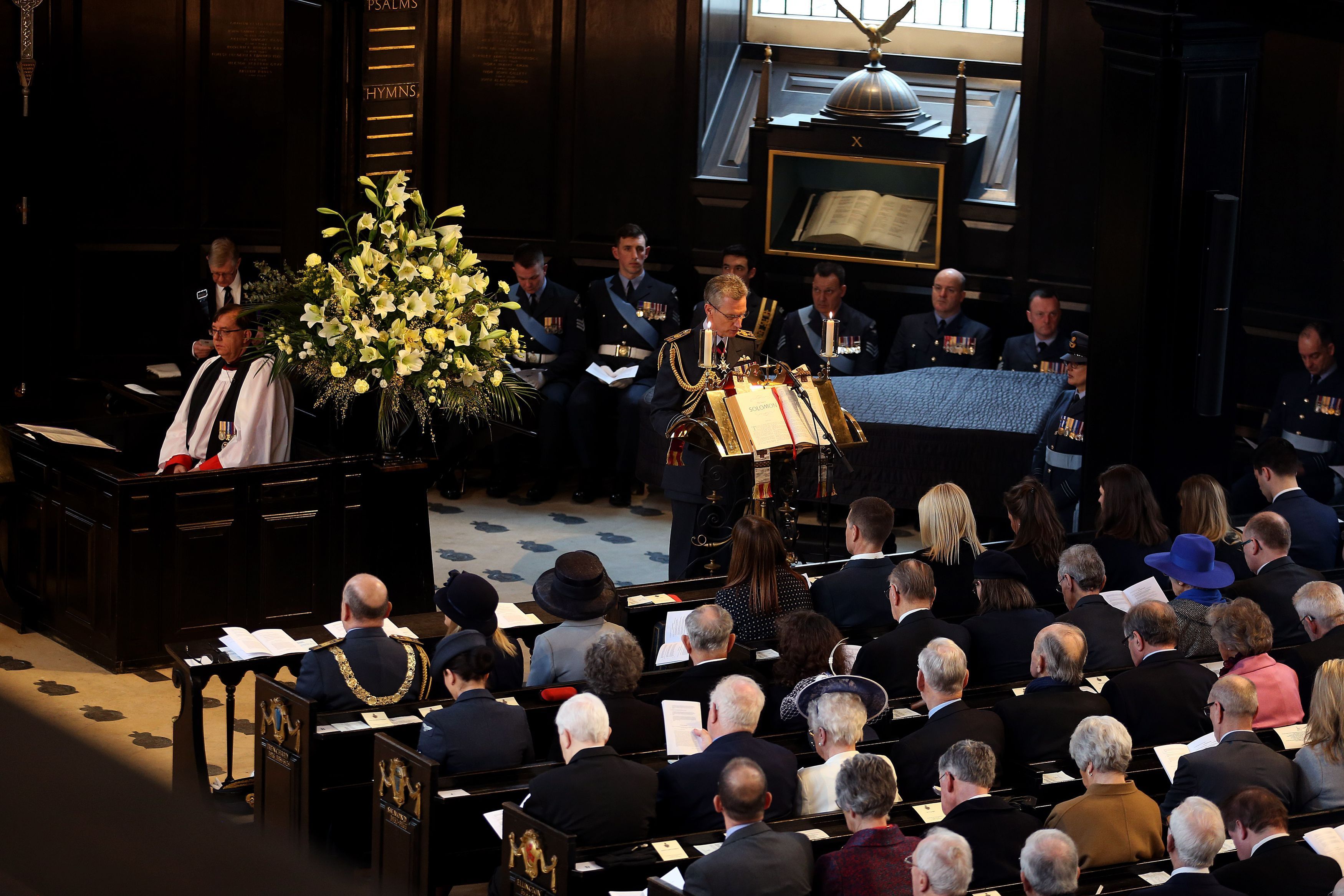 Air Chief Marshal Sir Stephen John Hillier gave a reading at the Founders' Day Service (Steven Paston/PA)