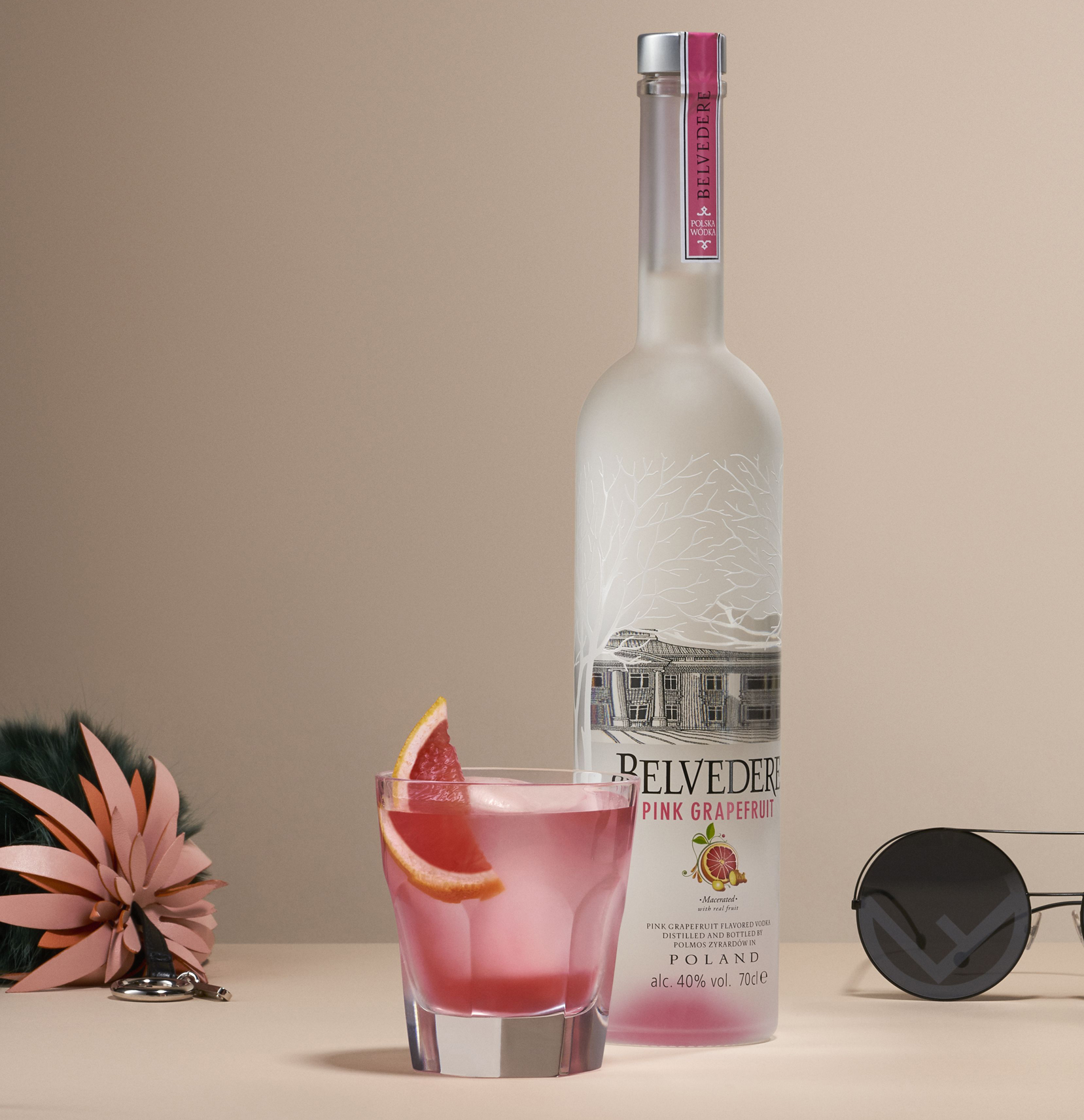 Belvedere Pink Grapefruit Vodka cocktail