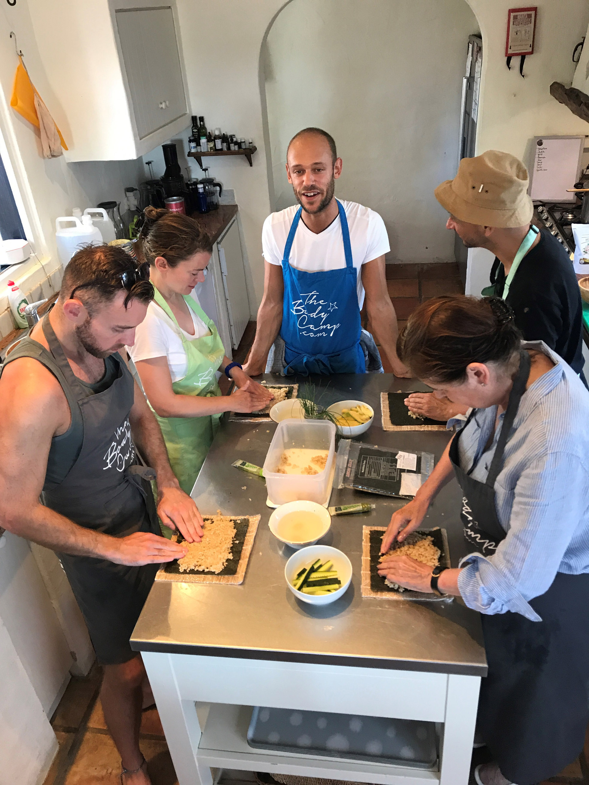 Learning to cook sushi with chef and nutrionist, Ben Whale (PA)