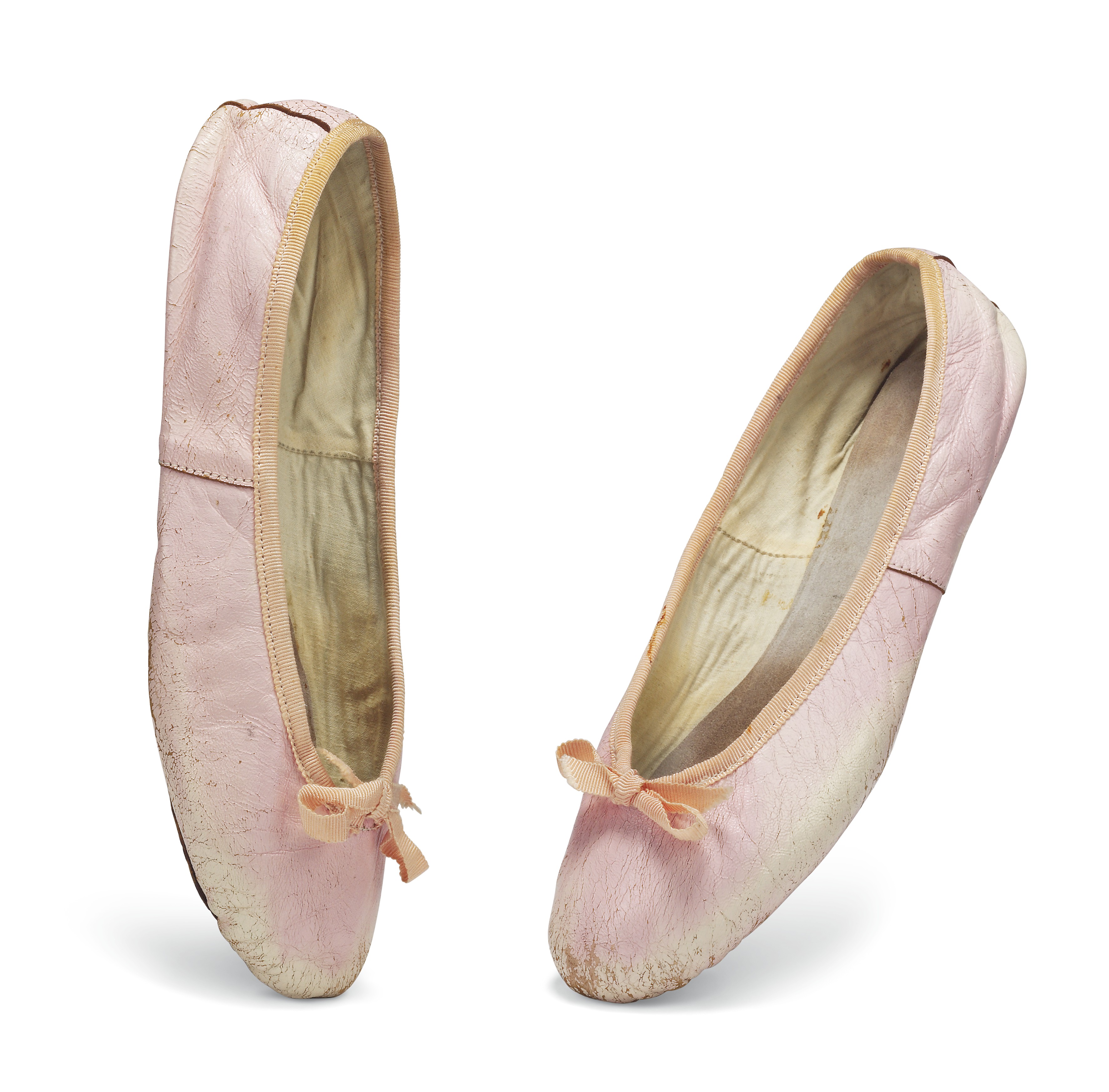 Audrey Hepburn's pair of pale pink leather ballet pumps (Christie's)