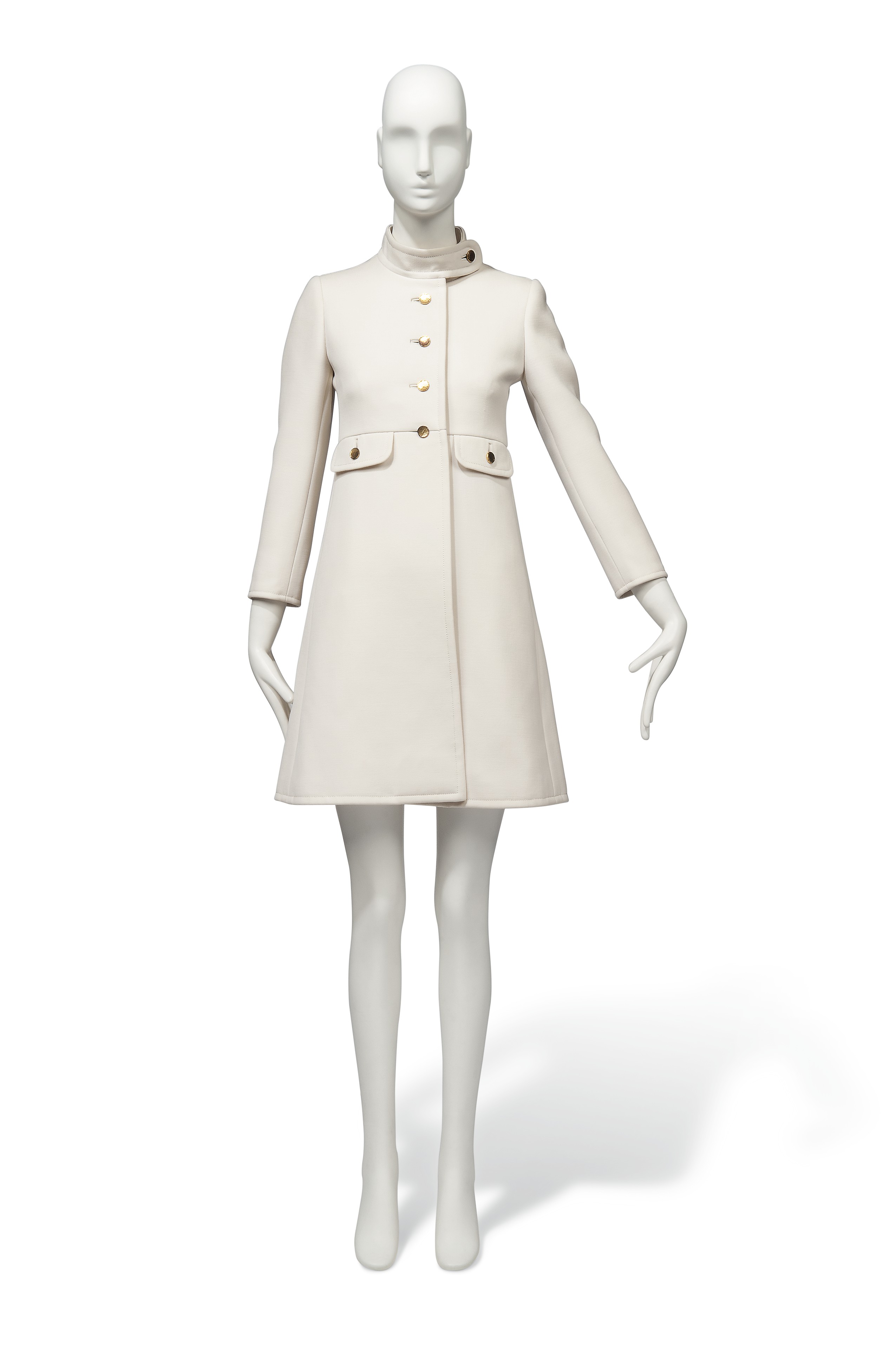 An ivory wool gabardine coat (Christie's)