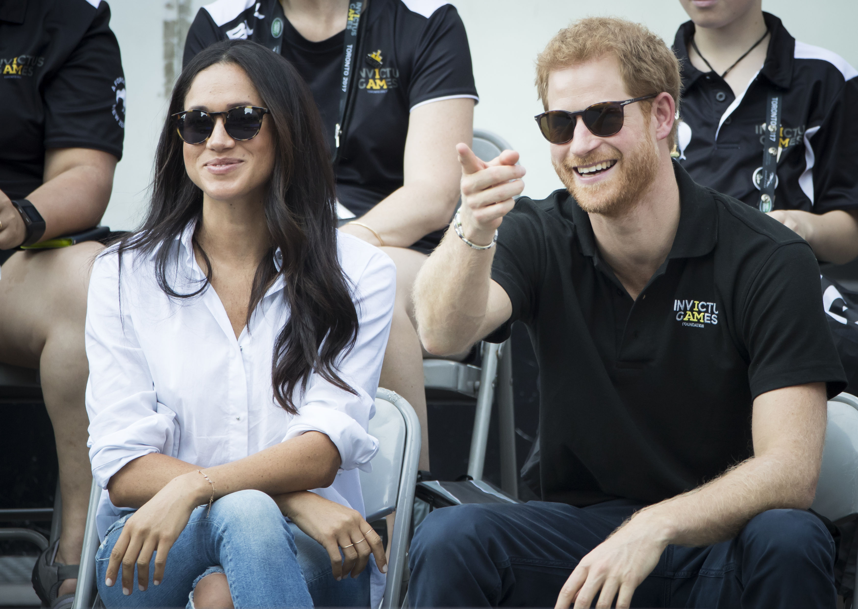 Ms Markle attended the opening and closing ceremonies and visited competitors with Harry in Toronto (Danny Lawson/PA)