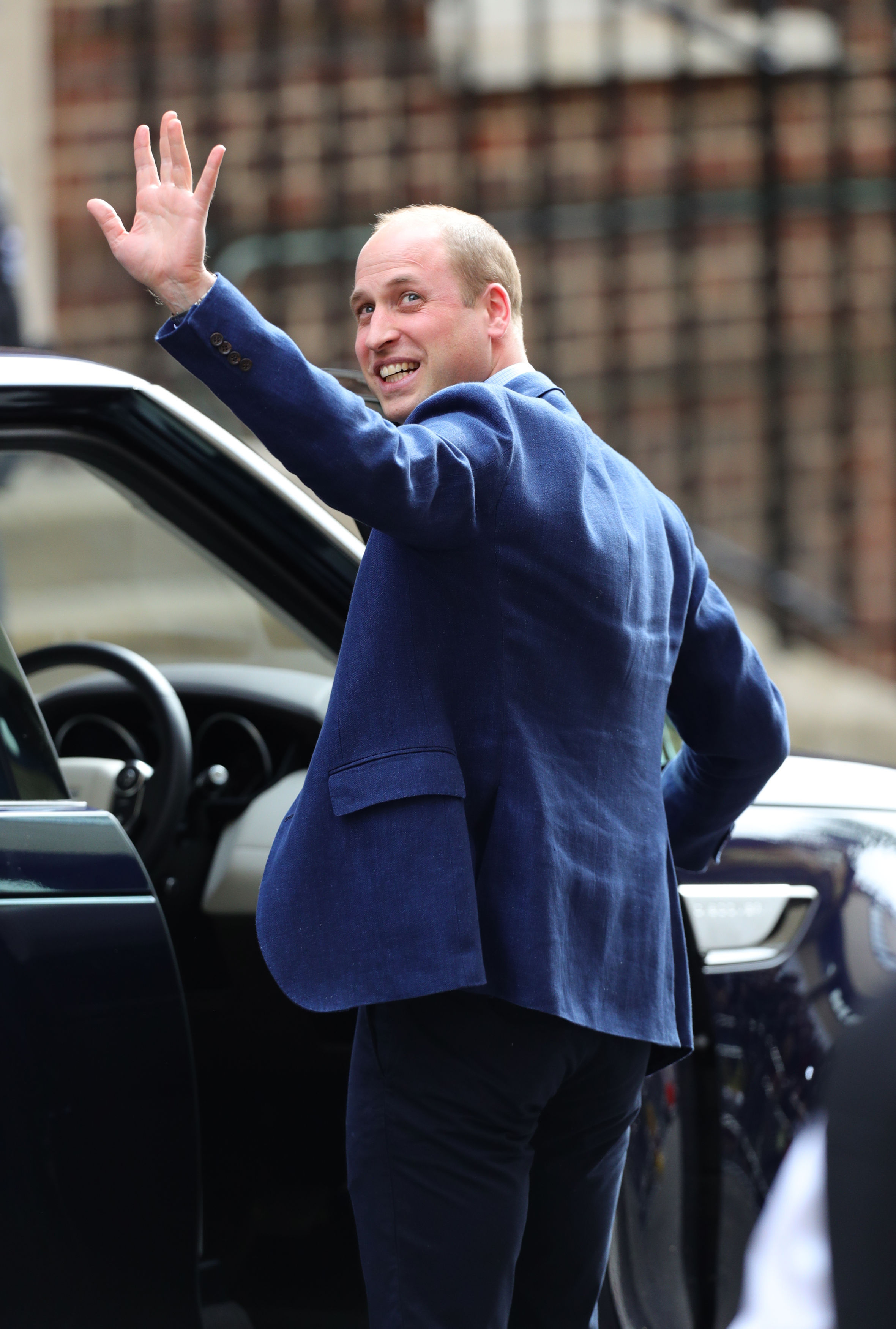 The Duke of Cambridge leaving the Lindo Wing