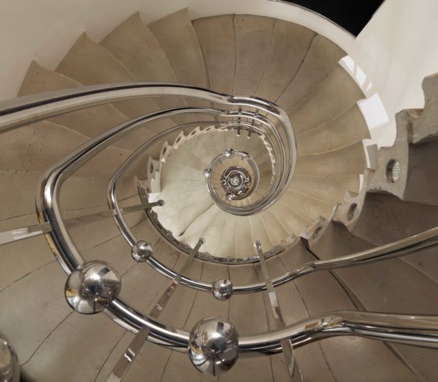 The solar staircase at the Thematic House, Lansdowne Walk, North Kensington, London. is among its inventive elements (Historic England/PA)