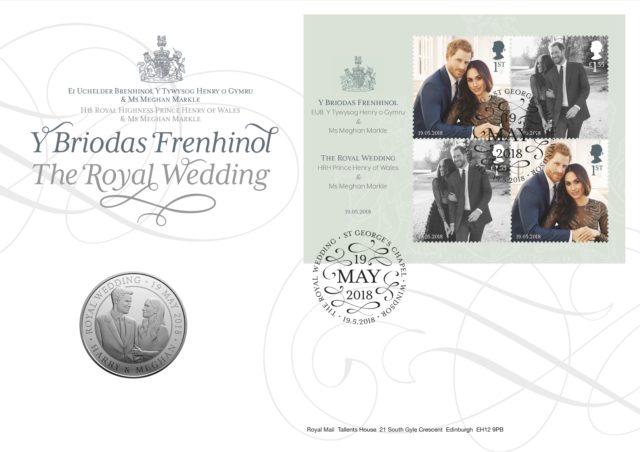 The royal wedding stamps and coin souvenir pack (Royal Mail/PA)
