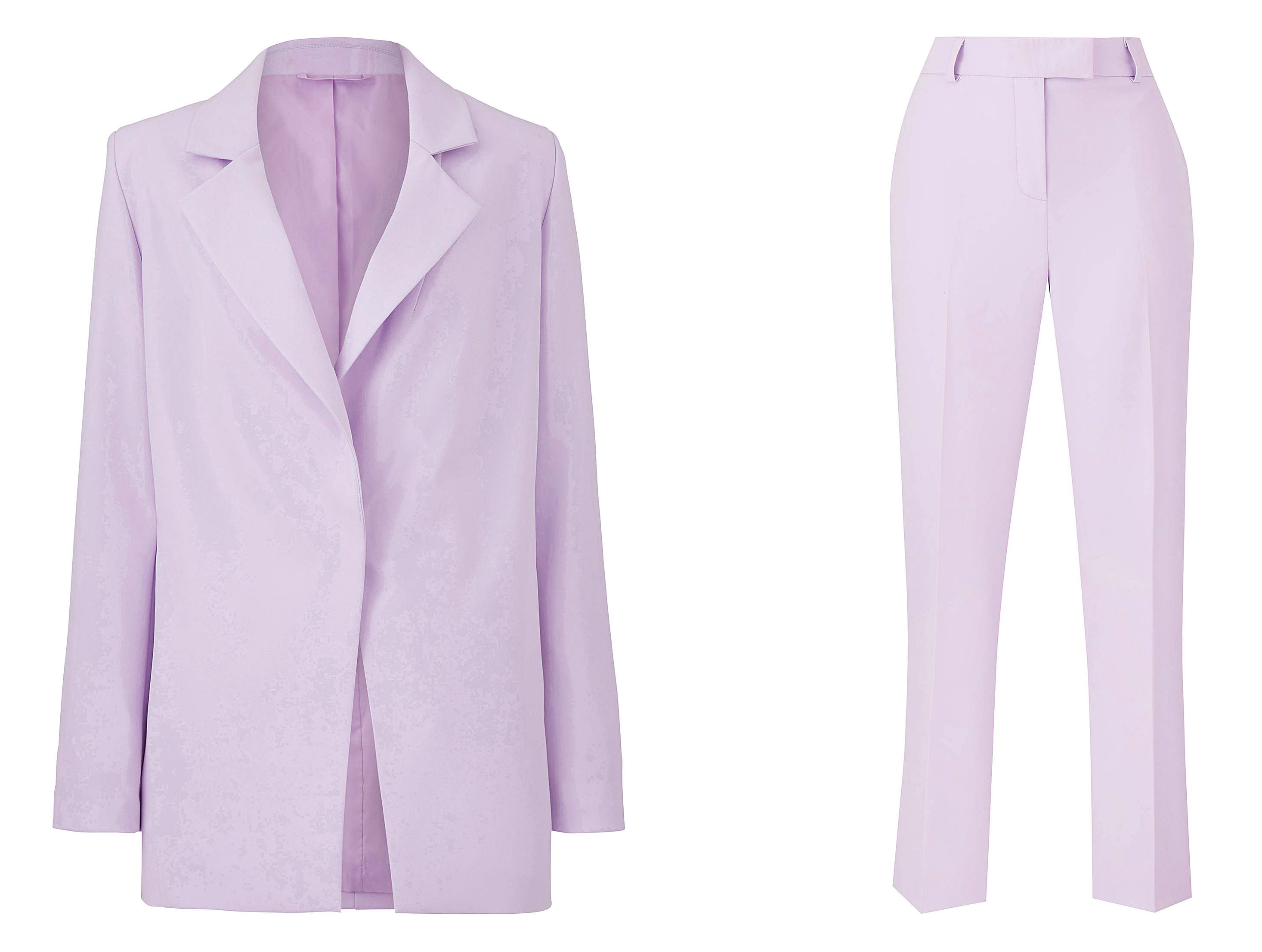 Simply Be Lilac Boyfriend Blazer and Tapered Leg Trousers