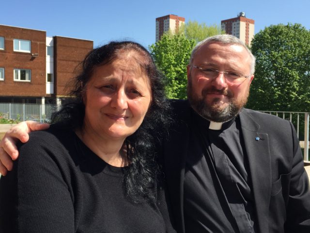 Reverend Brian Casey with Ketino Baikhadze (Church of Scotland/PA)