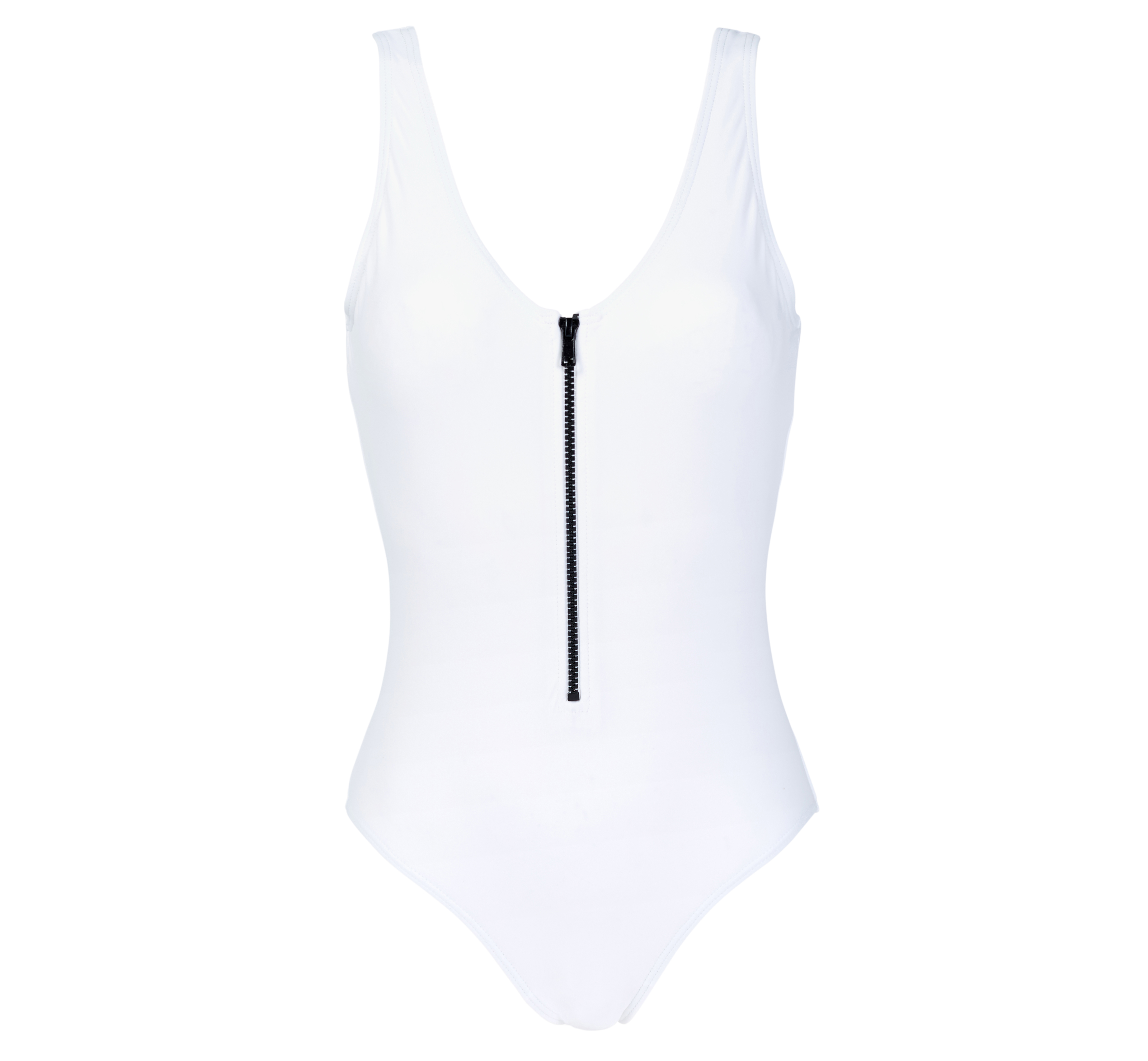 Kaleidoscope White Zip Front Swimsuit