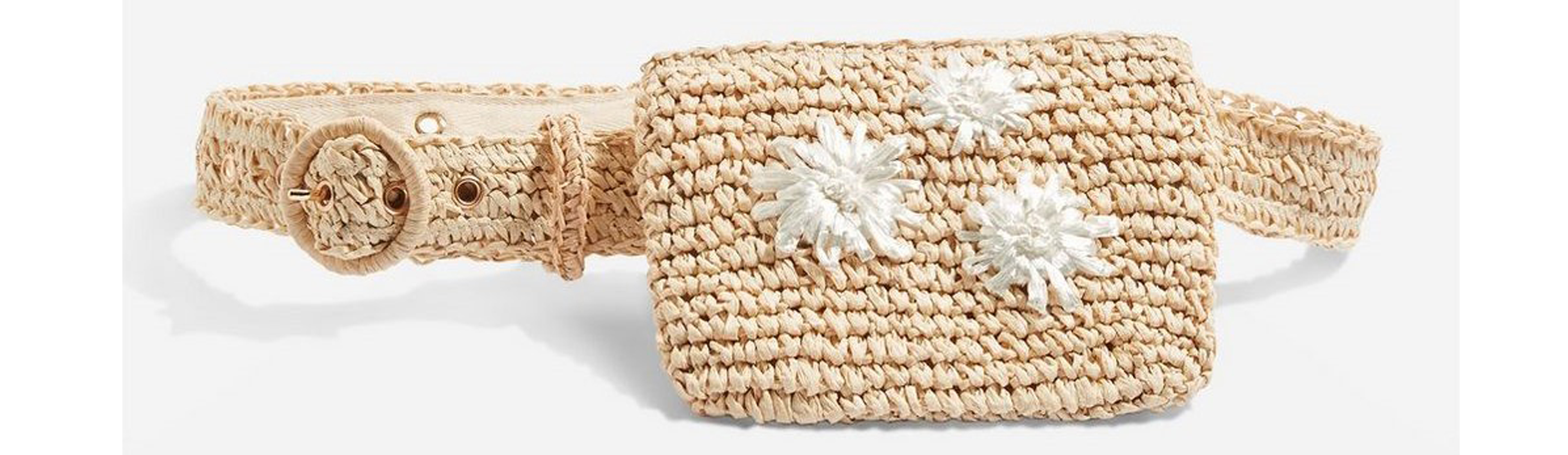 Topshop Brighton Straw Belt Bag