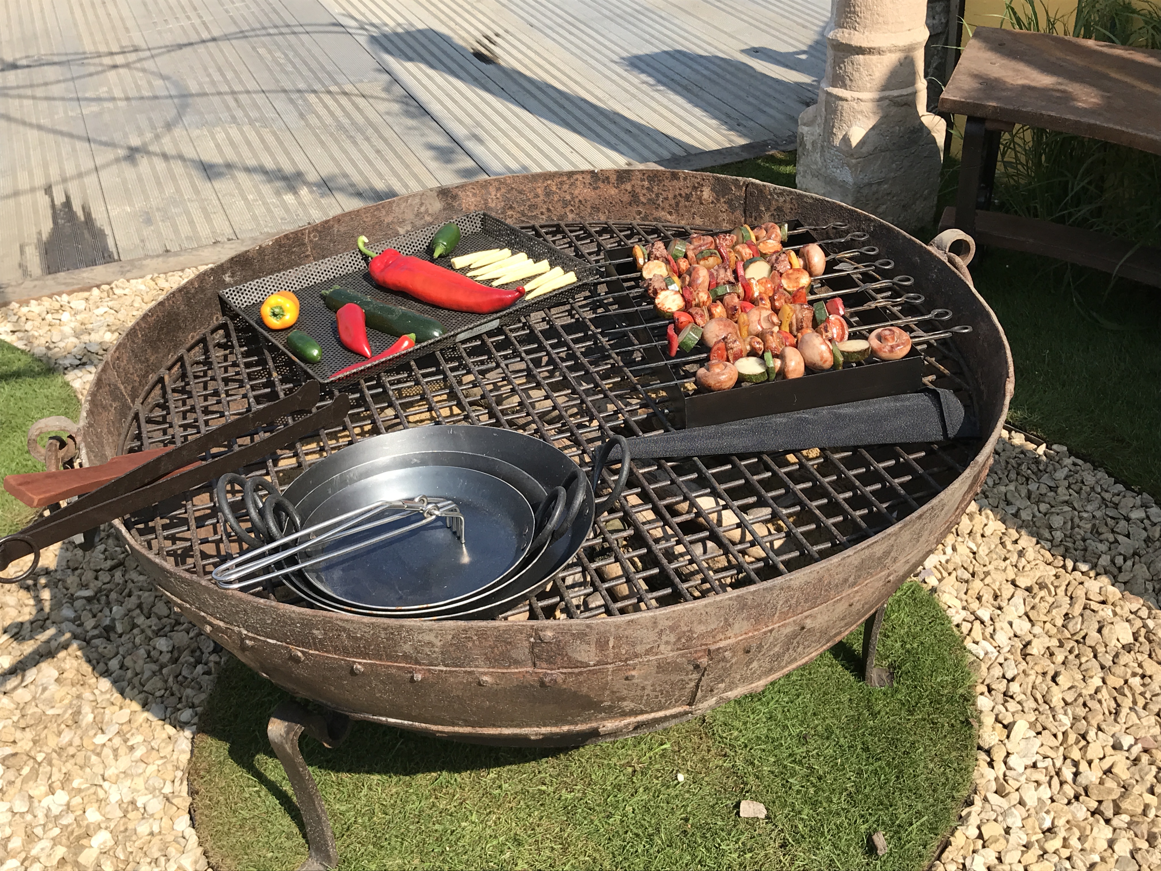 Indian fire bowls appeared at this year's RHS Chelsea Flower Show (Hannah Stephenson/PA)