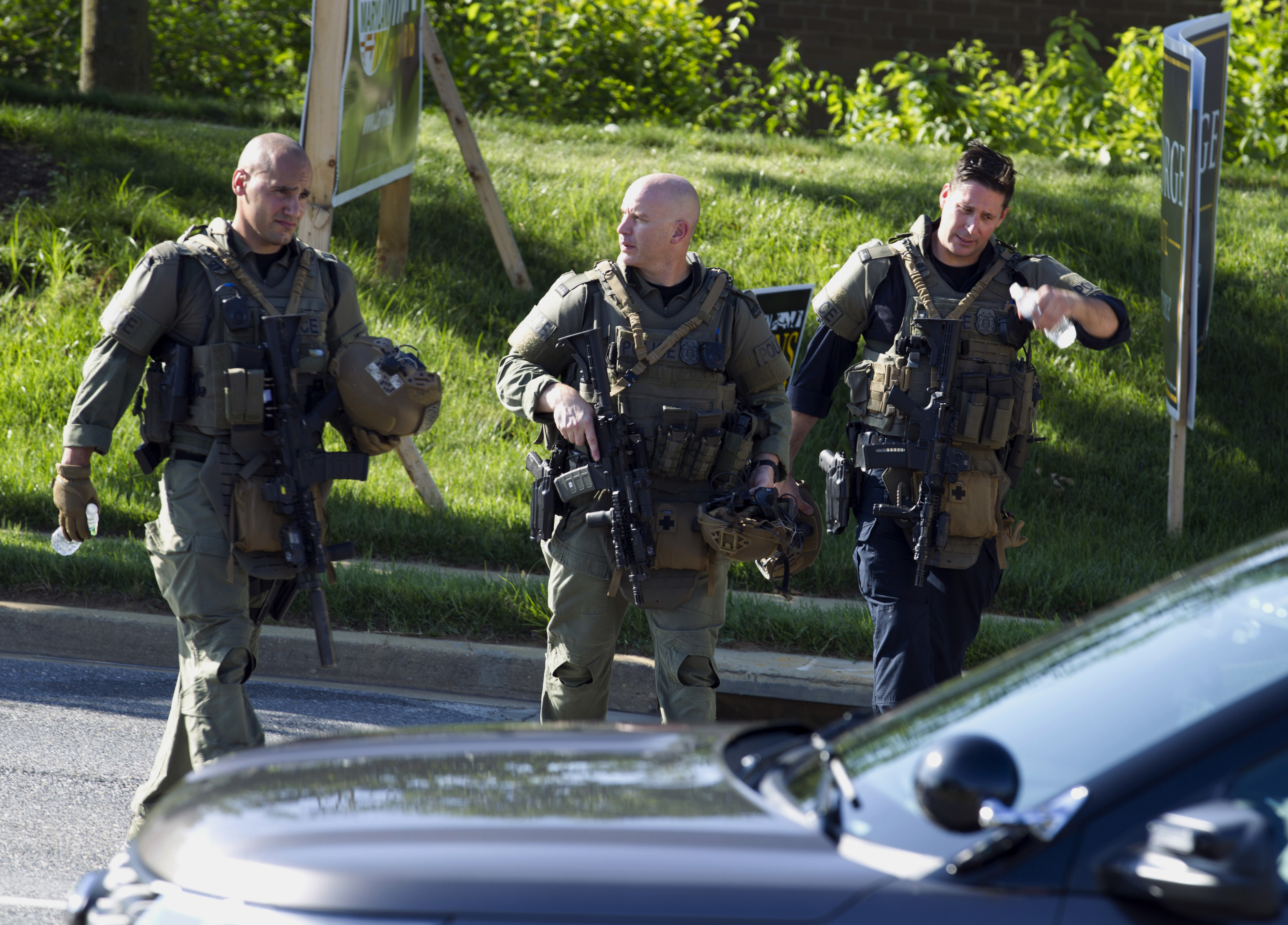 Maryland police officers at the scene