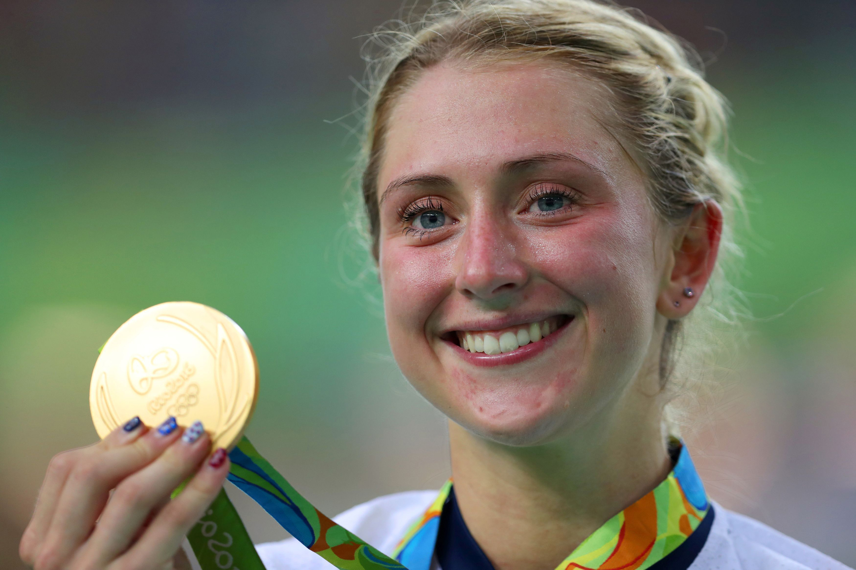 Laura Kenny with a gold medal at the Rio Olympics Games, Brazil. (David Davies/PA).