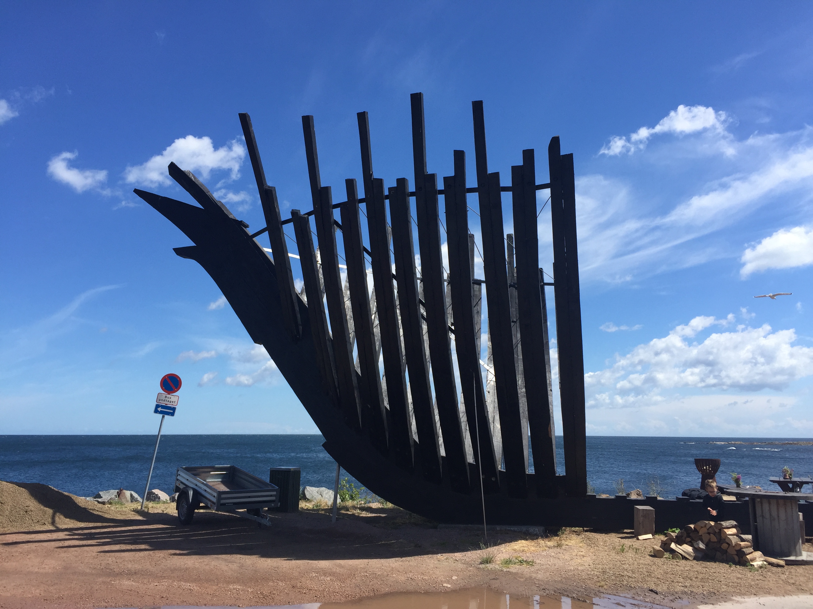 Part of a shipwreck on a beach in Bornholm (Destination Bornholm/PA)