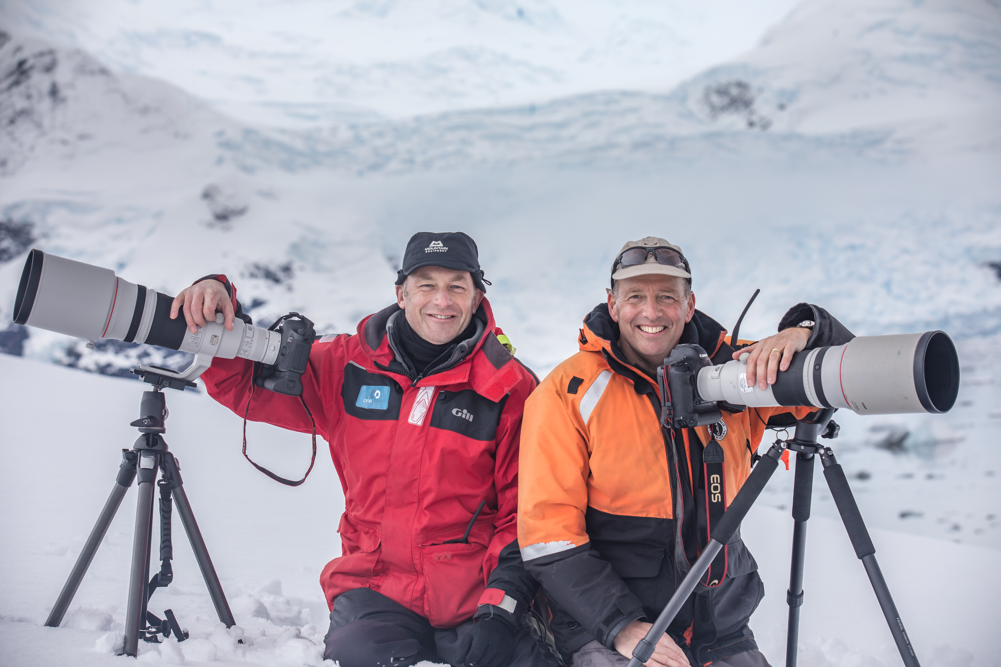 Chris Packahma nd Paul Goldstein in Antarctica (l-r) (Paul Goldstein/PA)