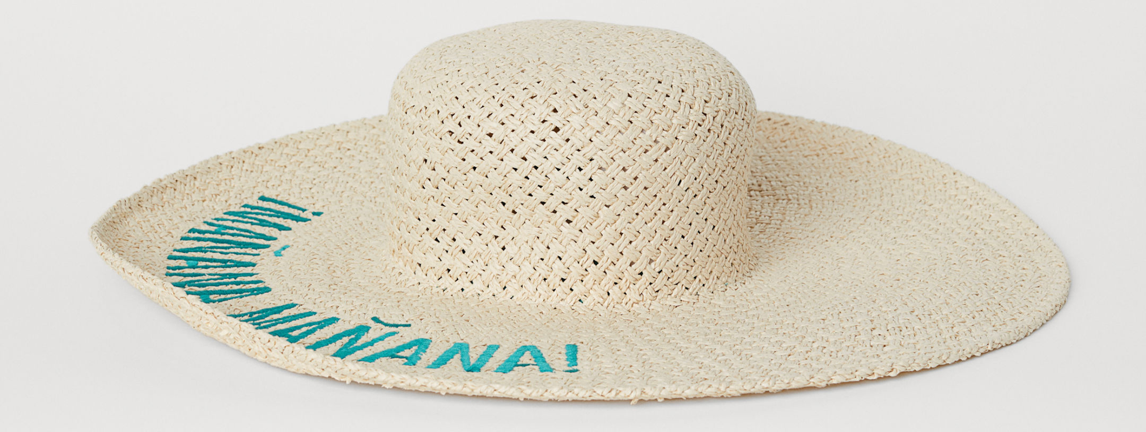 H&M Straw Hat with Embroidery