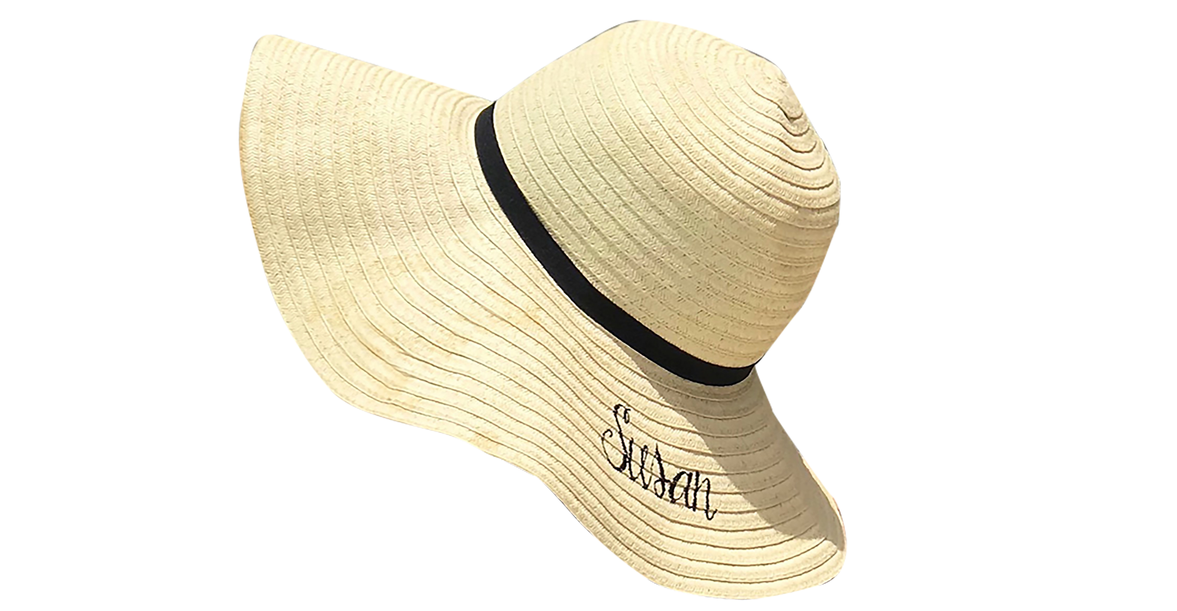 Getting Personal Personalised Straw Hat with Embroidered Name