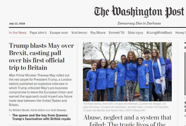 Washington Post website