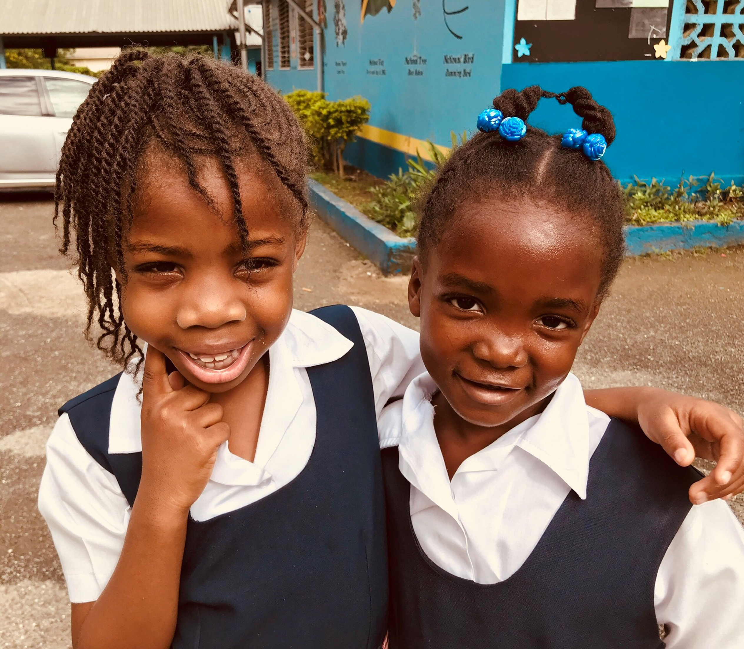 Pupils at Ocho Rios Primary School (Hannah Stephenson/PA)